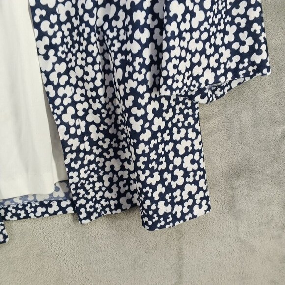 Vintage LYNN DAVIS Set of 2 Blouse + Skirt Floral Knit USA MADE Size 26W Padded - Picture 8 of 14